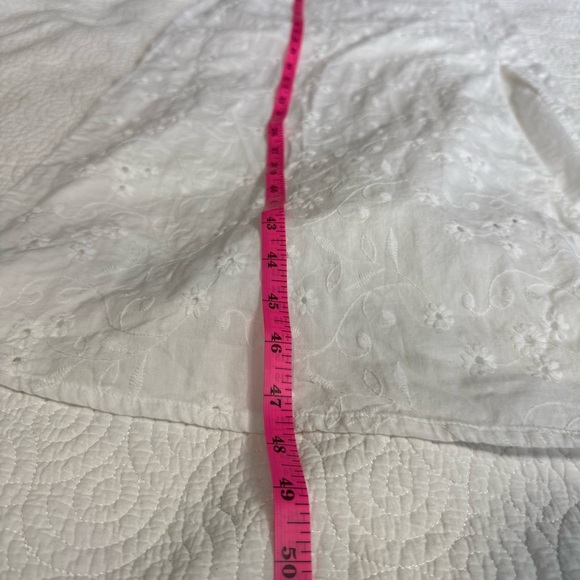 White Midi Dress 100% cotton size Large - Picture 11 of 13